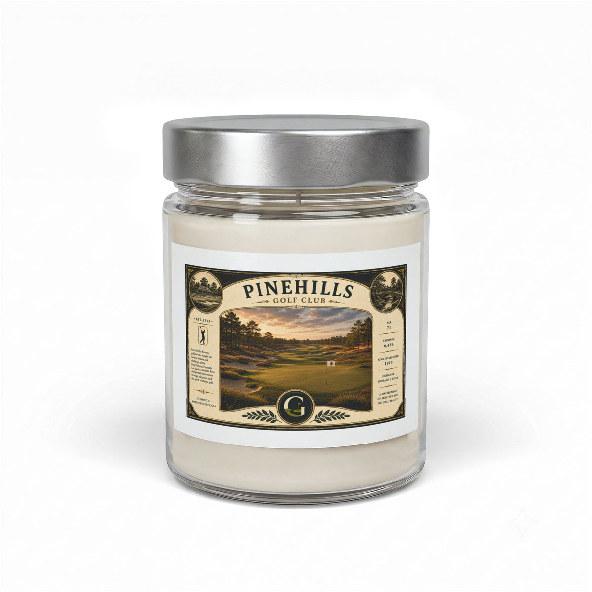 Pinehills Golf Course Candle | New England Golf in a Jar | Soy Wax | 9oz