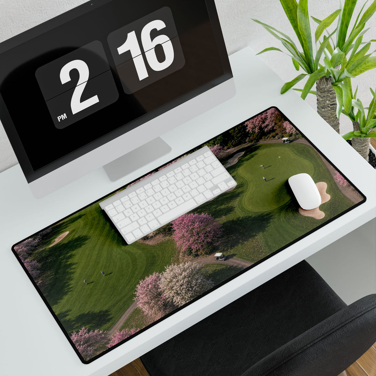 Cherry Blossom Fairway Golf Mouse Pad